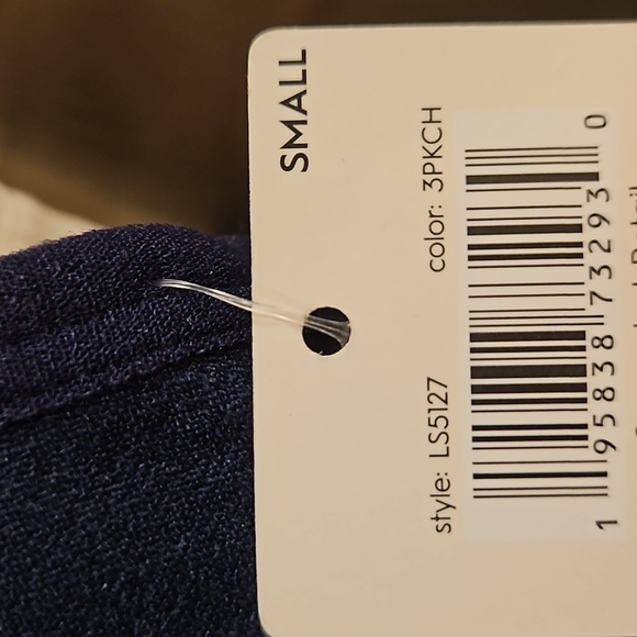 💕LAURA ASHLEY Padded Lace Back Bralettes (3 Pk) Navy Blue Pink White Small NWT - Picture 15 of 15